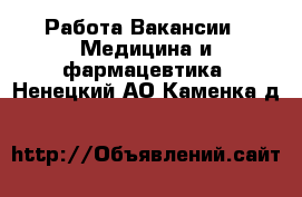 Работа Вакансии - Медицина и фармацевтика. Ненецкий АО,Каменка д.